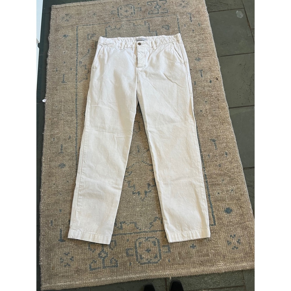 Outerknown Ambassador Slim Fit Chino Pants Mens 34x32 Organic Cotton Bone White